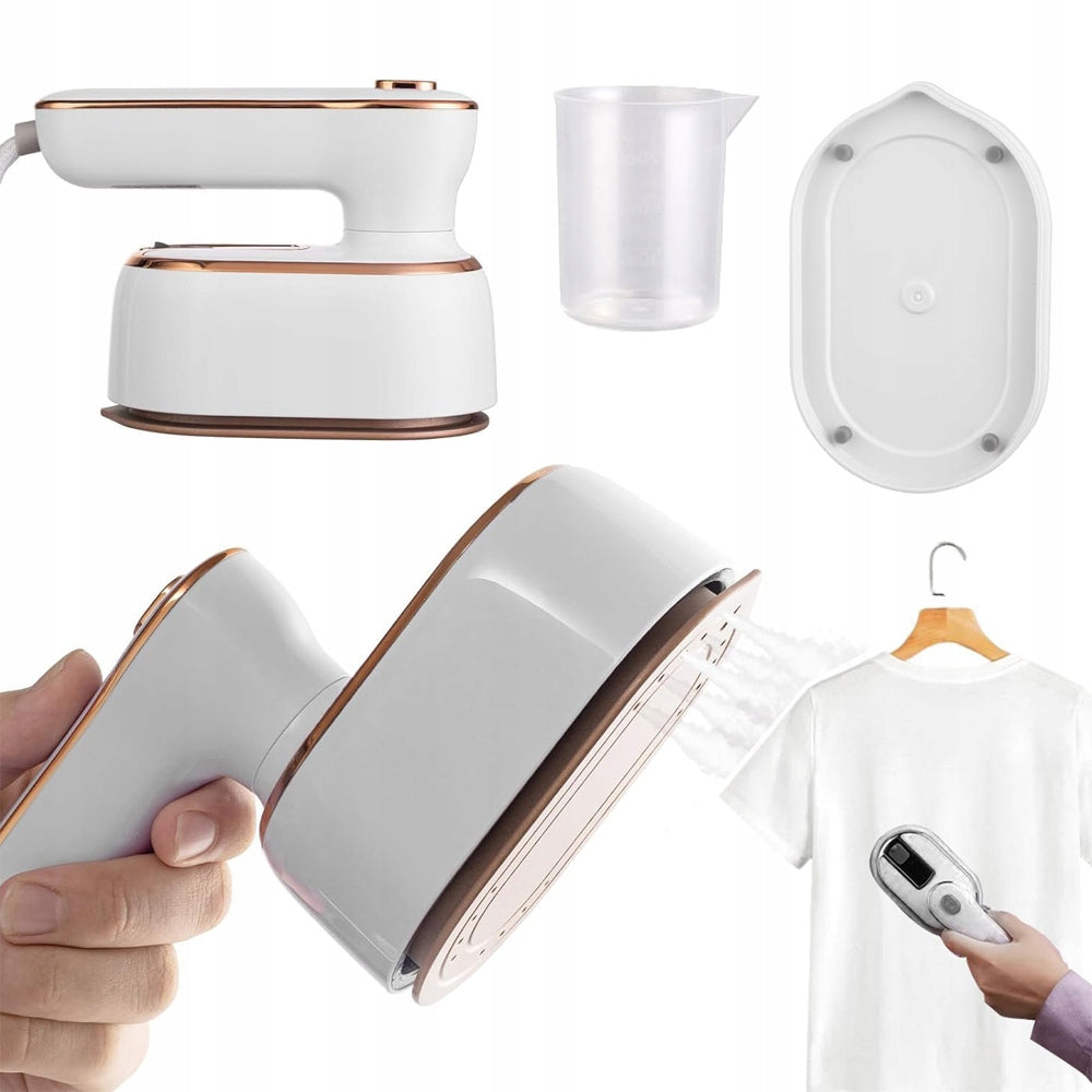 MINI PORTABLE TRAVEL STEAM IRON WHITE 1000W