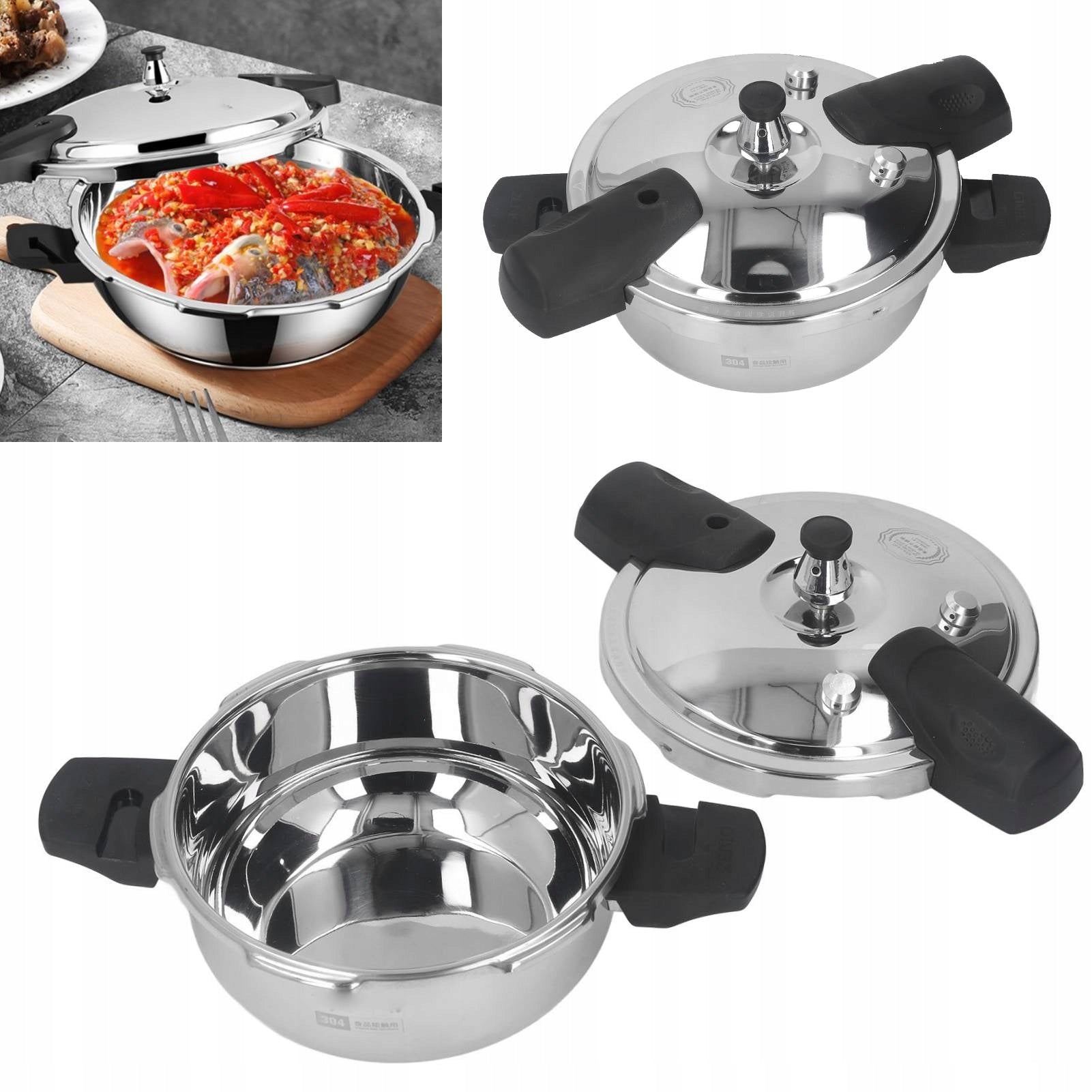 MINI PRESSURE COOKER PRESSURE POT STAINLESS STEEL 1,8L Brand no brand