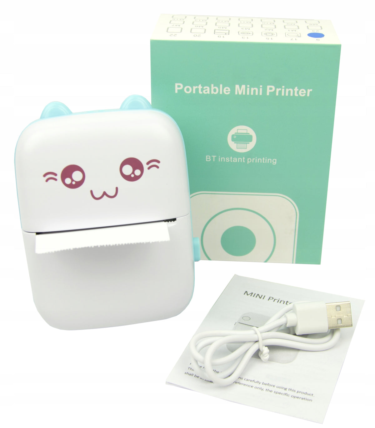 MINI PRINTER KITTY FOR PHOTOS THERMAL POCKET WIRELESS USB ROLL