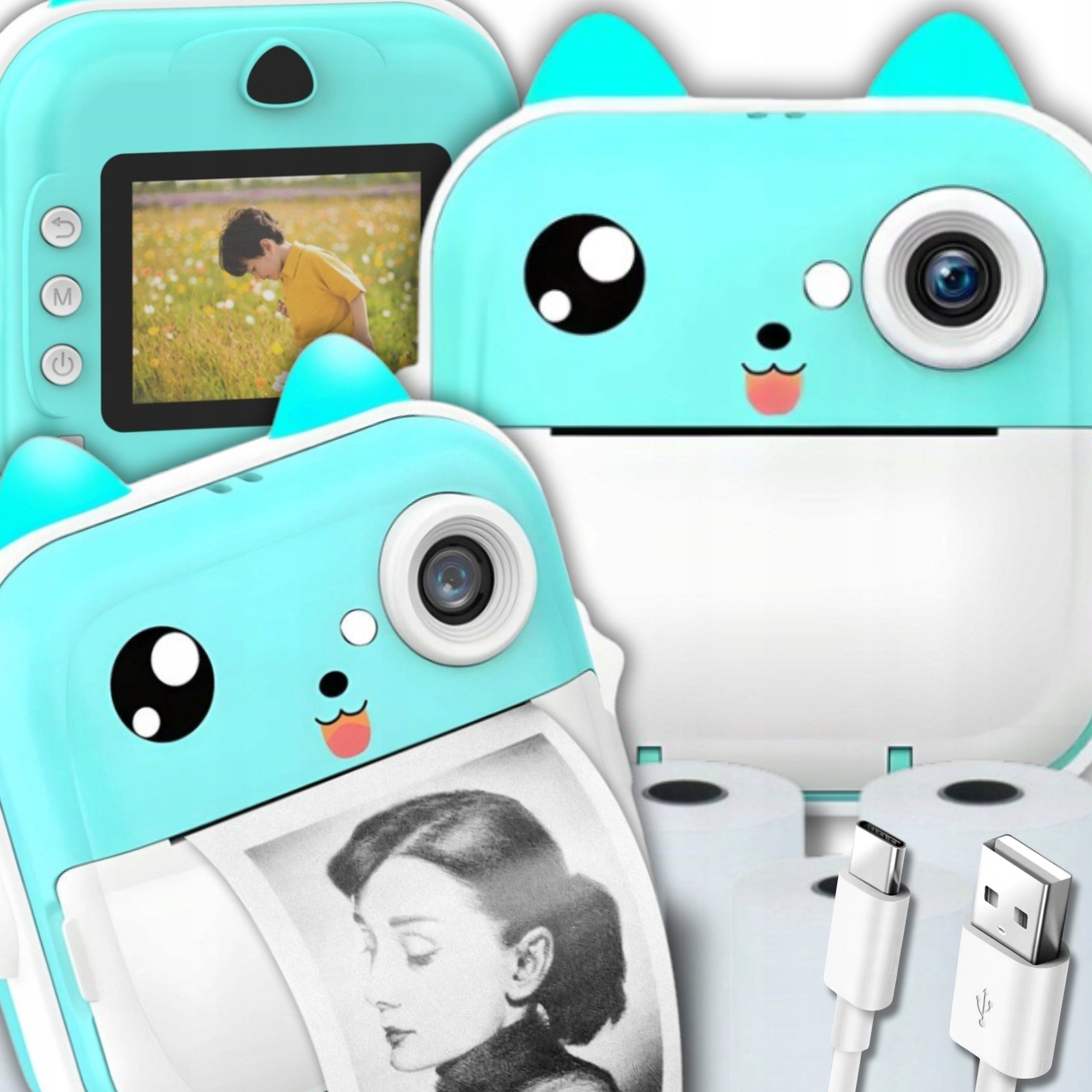 MINI PRINTER PRINT INSTANT THERMAL CAMERA + ROLLERS