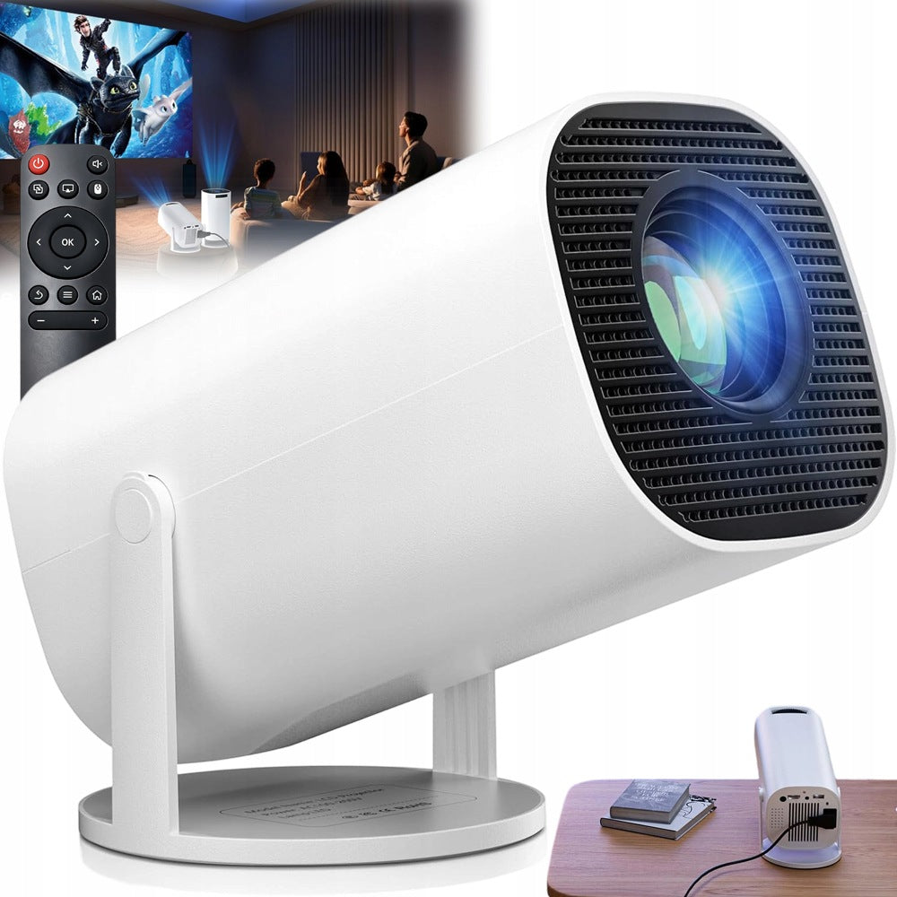 MINI PROJECTOR 1080P ANDROID 12 WIFI 5G BT ROTATION 180° TRIPOD 2+16GB