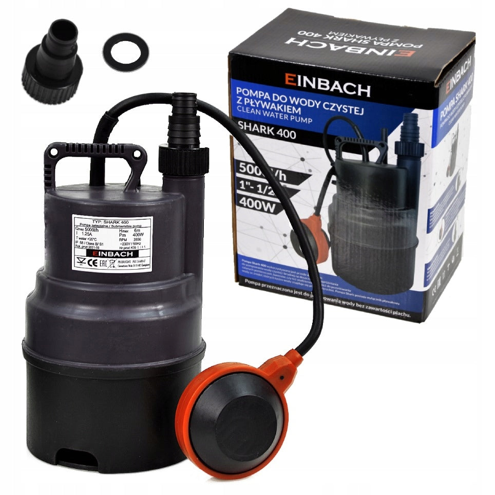 MINI PUMP WITH FLOAT FOR DIRTY WATER CLEAN RAINWATER 400W SMALL EFFICIENT