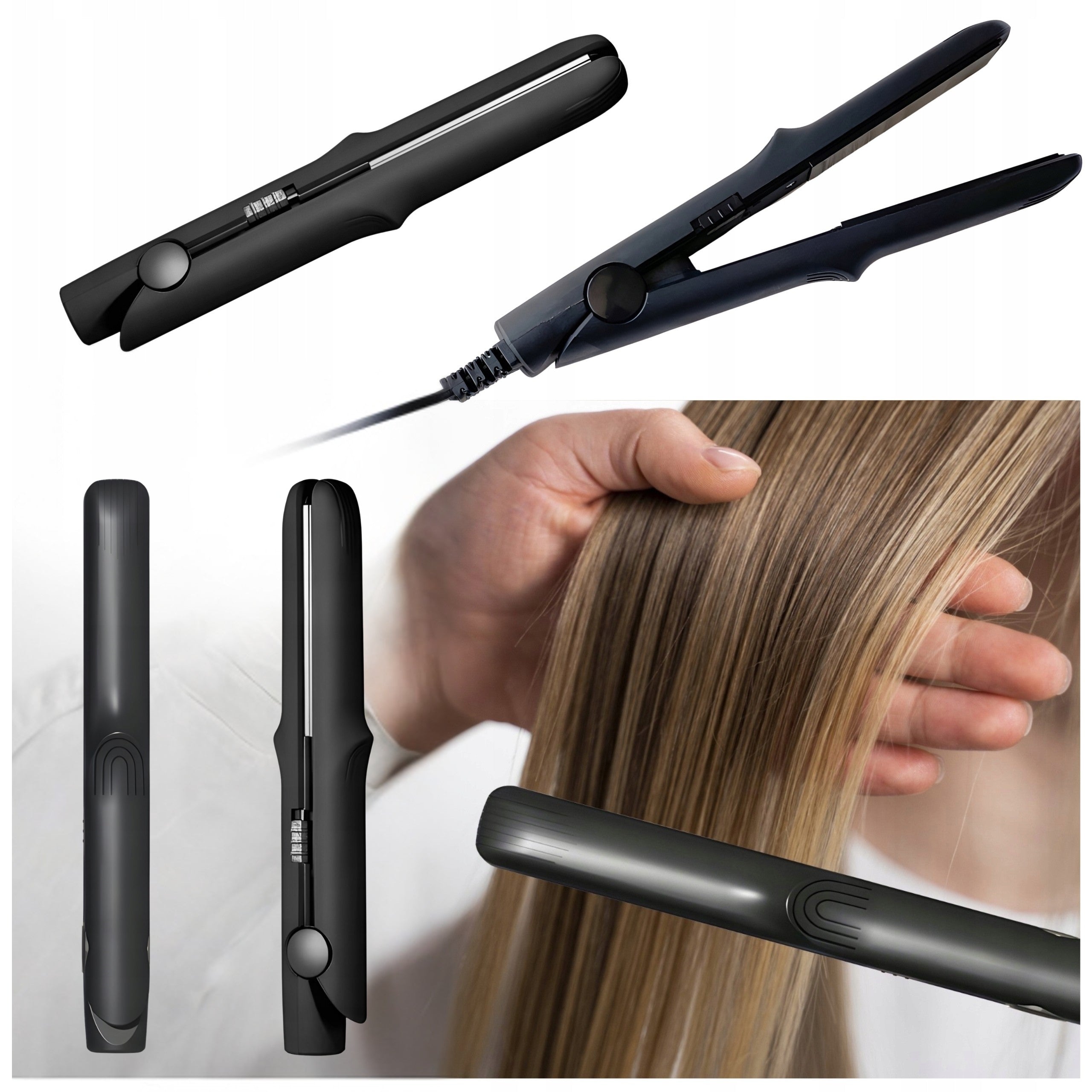 MINI SMALL STRAIGHTENER TRAVEL CURLING IRON TOURIST CERAMIC QUICKLY HEATS UP