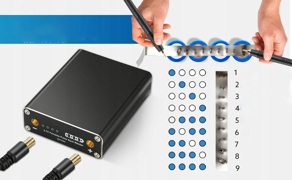 MINI SPOT WELDING MACHINE WITH QUICK MOUNTING PINS AND USB CHARGING Maximum power 2000 W