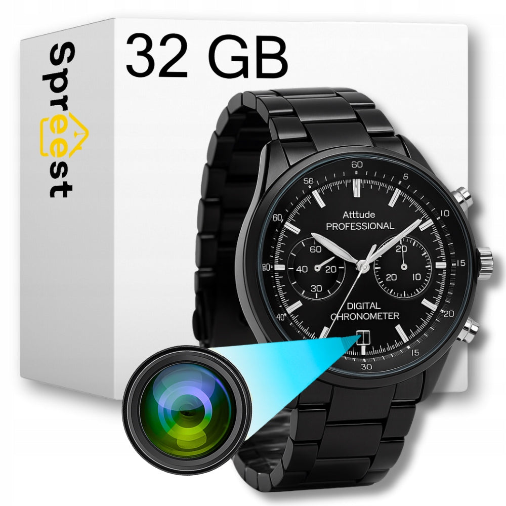 MINI SPY CAMERA HIDDEN IN THE WATCH RECORDER MOTION SENSOR EAVESDROPPING