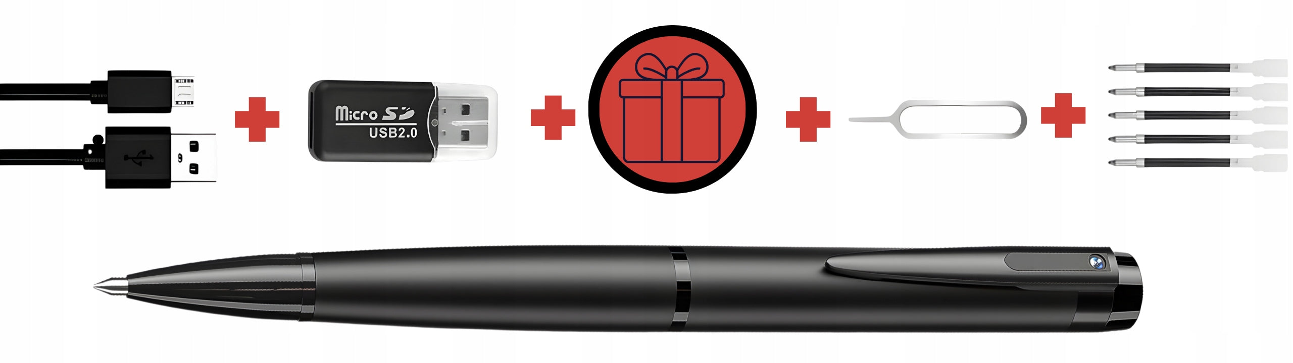 MINI SPY CAMERA HIDDEN PEN EAVESDROPPING FULL HD SAVE TO CARD SD Packaging status original