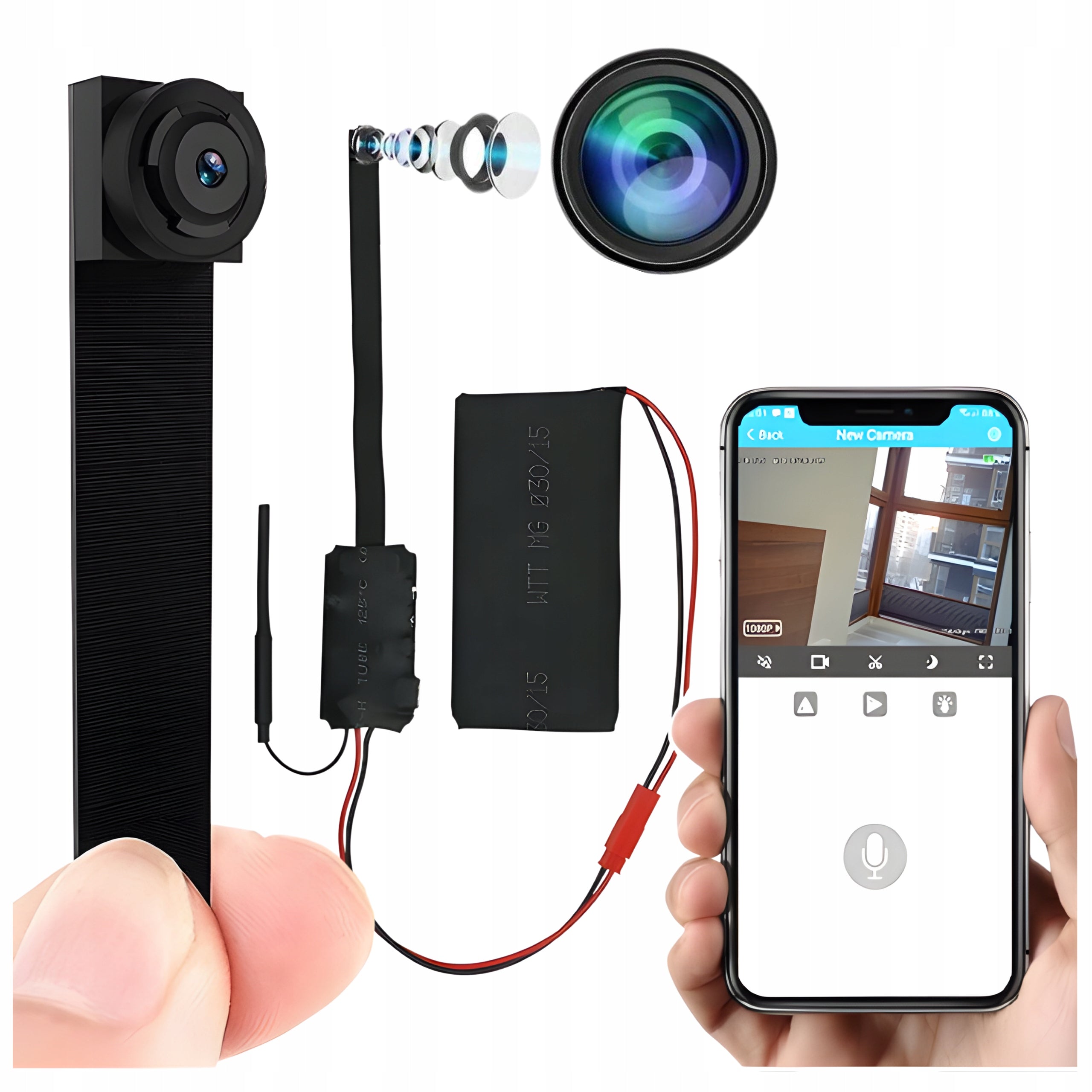 MINI SPY CAMERA HIDDEN WIFI MOTION DETECTION REMOTE VIEWING ON PHONE