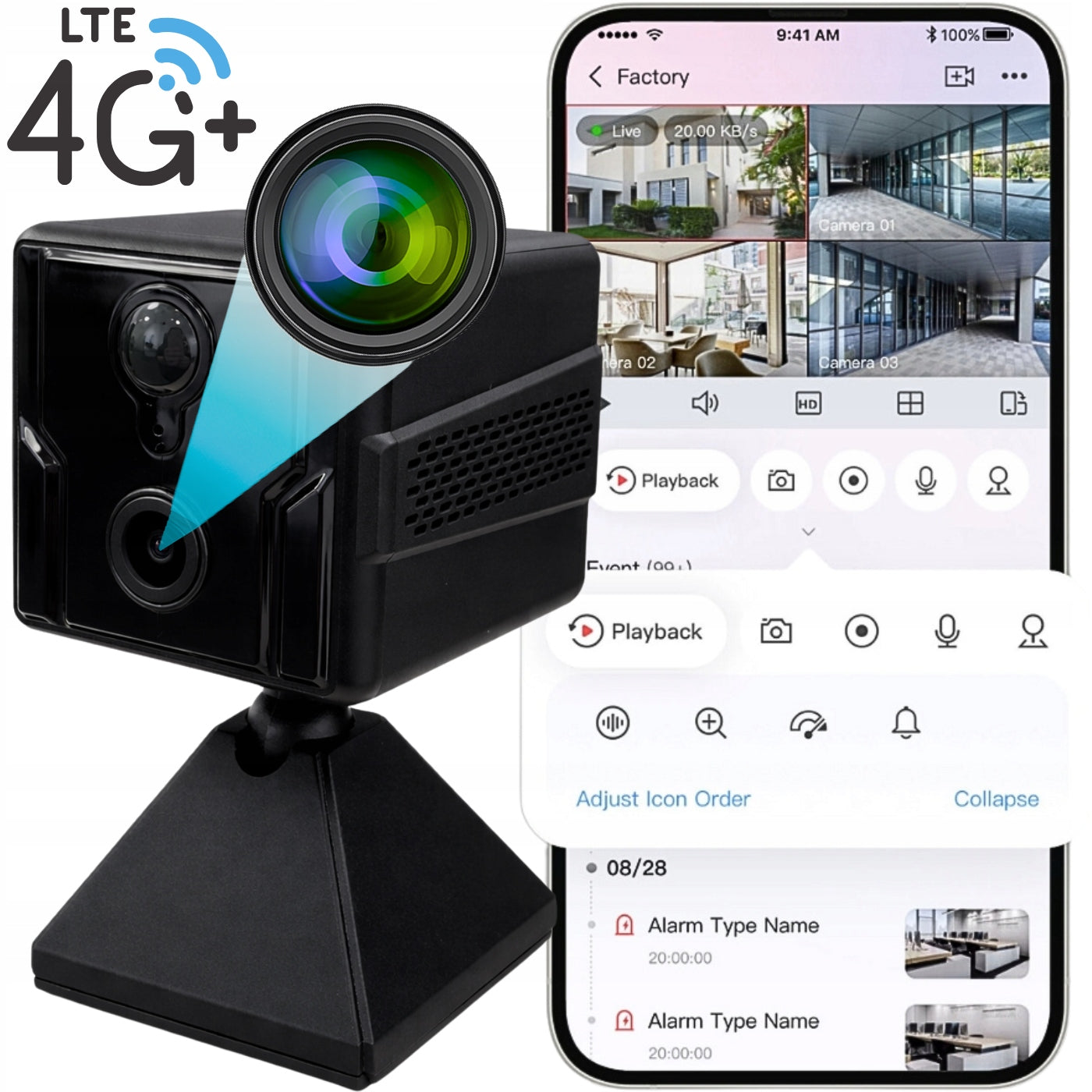 MINI SPY CAMERA LTE 4G HIDDEN ANDROID REMOTE VIEWING MOTION SENSOR