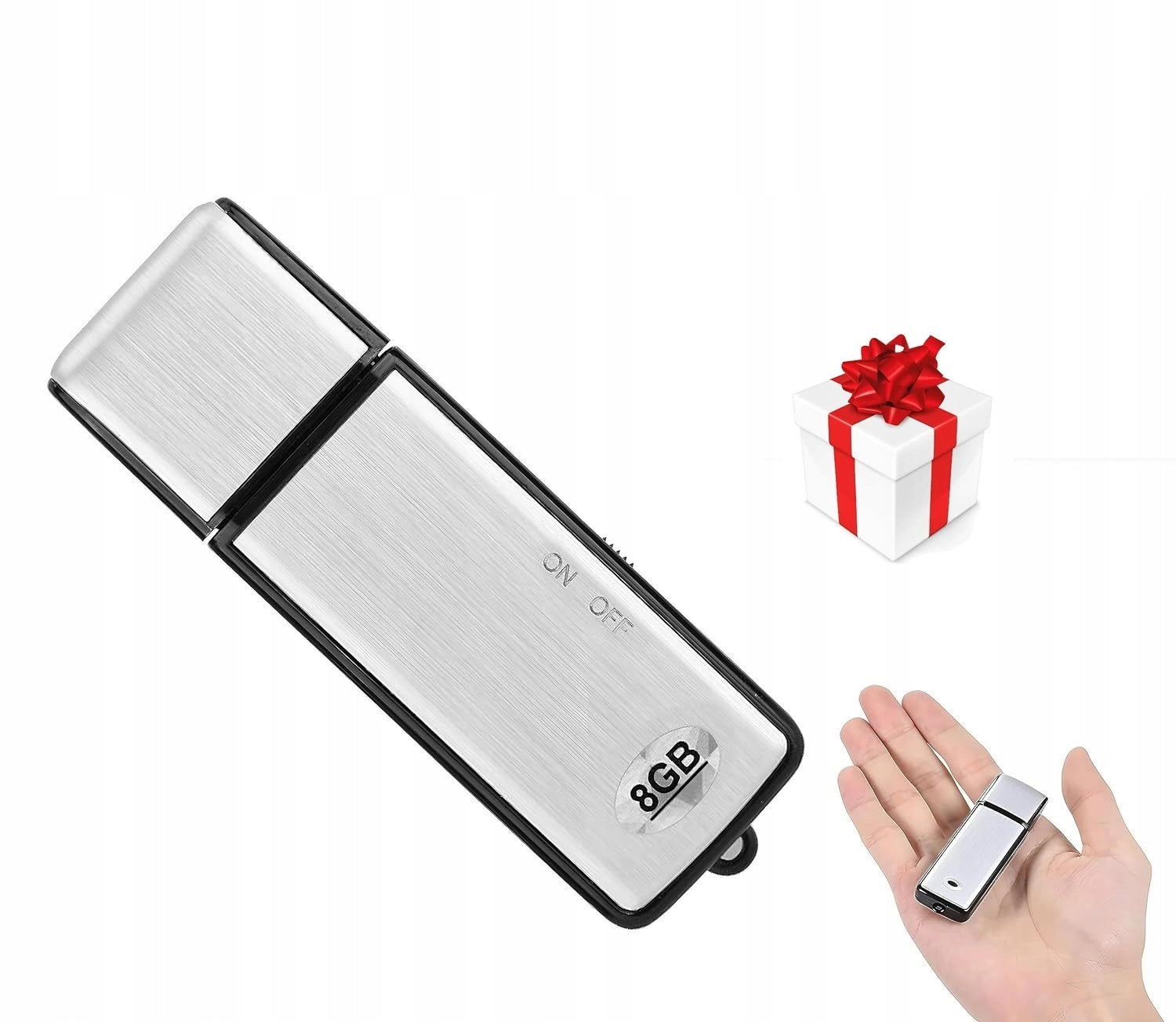 MINI SPY VOICE RECORDER EAVESDROPPING FLASH DRIVE DISCREET USB RECORDER 2in1