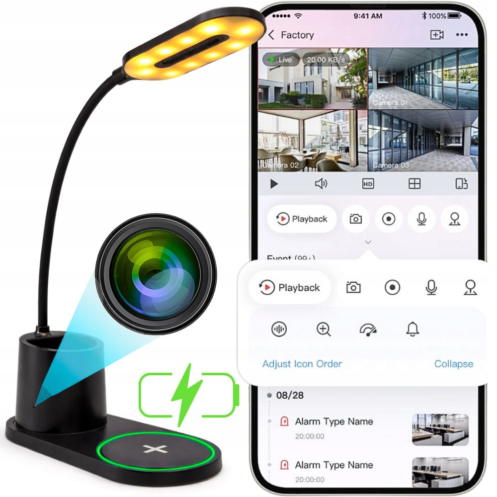 MINI SPY WIFI CAMERA HIDDEN IN ANDROID LAMP PREVIEW VIVID DETECTION