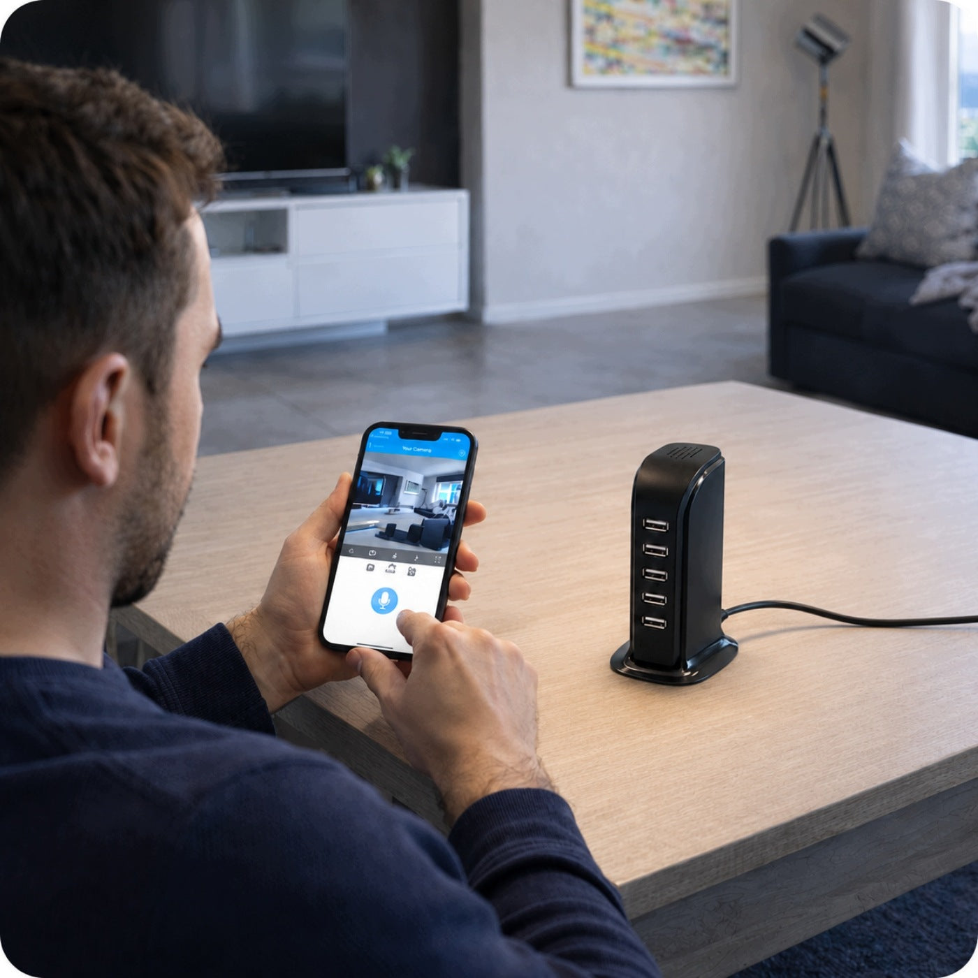 MINI SPY WIFI CAMERA HIDDEN IN ANDROID SOCKET HUB LIVE VIEW Brand Spreest