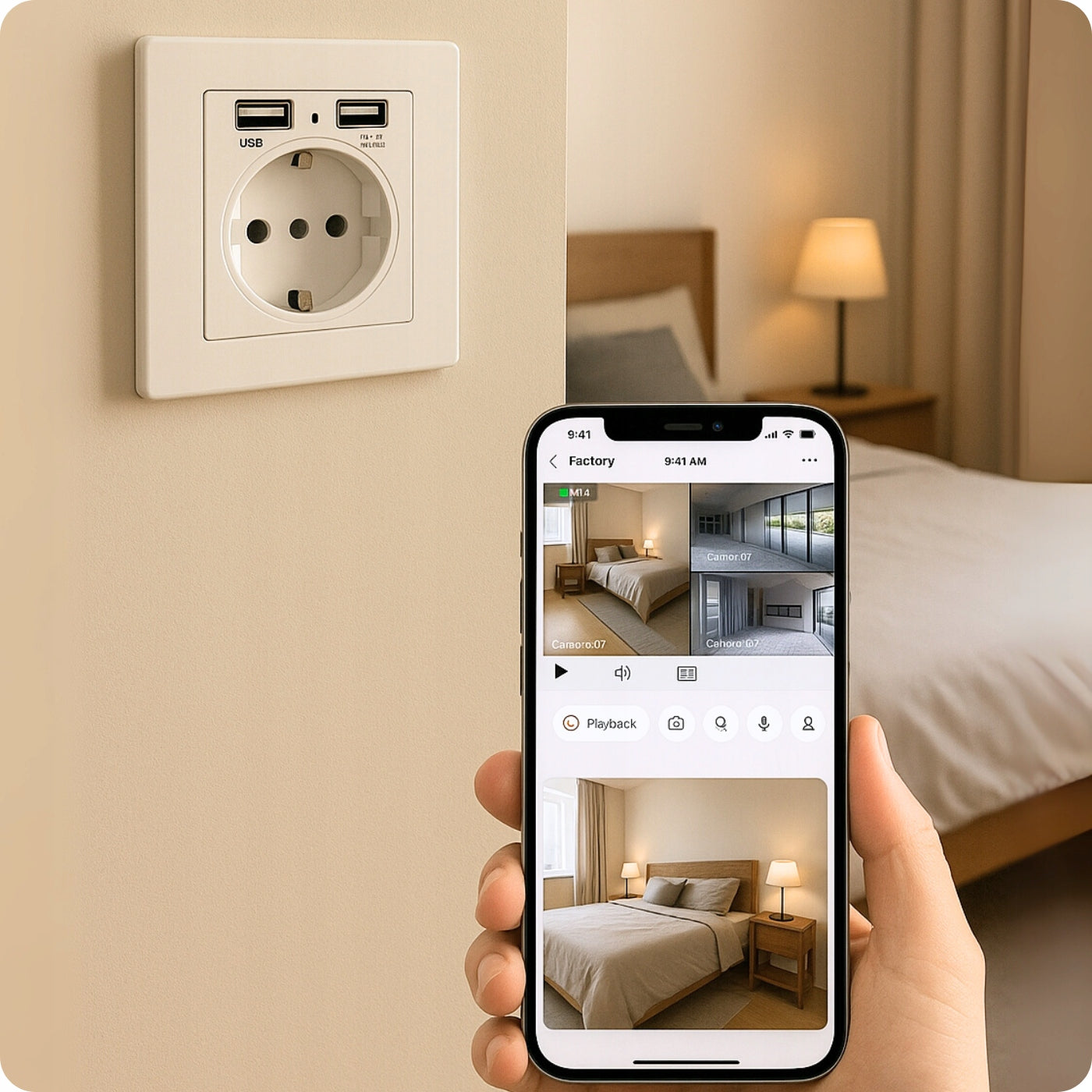 MINI SPY WIFI CAMERA HIDDEN IN ANDROID SOCKET REMOTE MOTION VIEW Brand Spreest