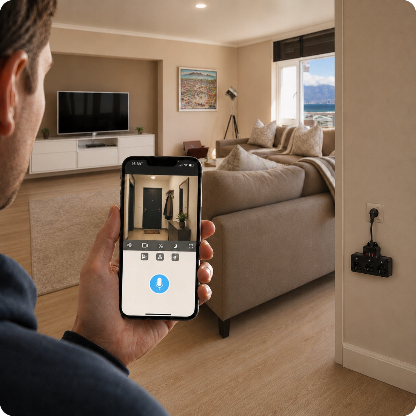 MINI SPY WIFI CAMERA HIDDEN IN ANDROID SOCKET STRIP LIVE VIEW Brand Spreest