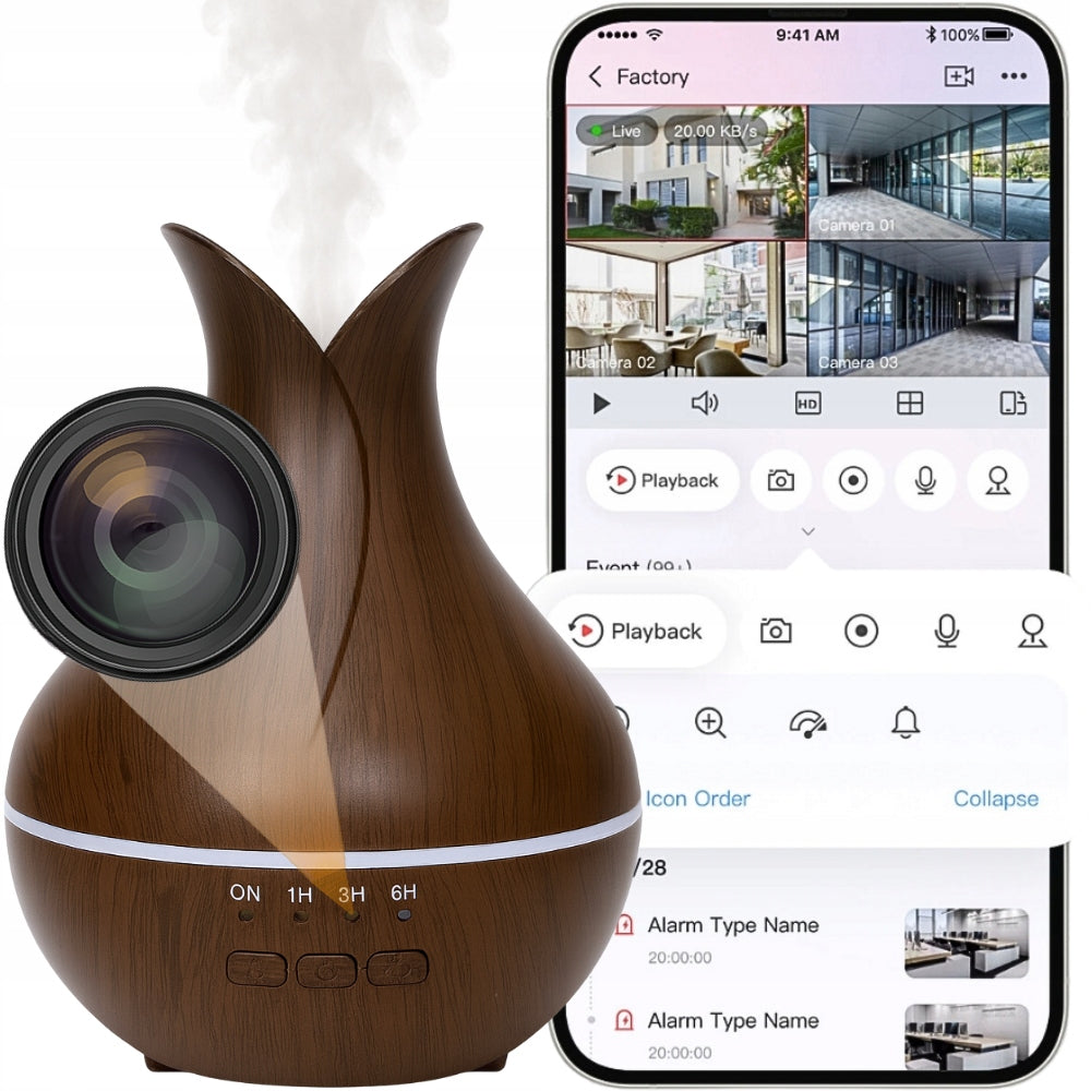 MINI SPY WIFI CAMERA IN HUMIDIFIER MOTION SENSOR PREVIEW FOR PHONE