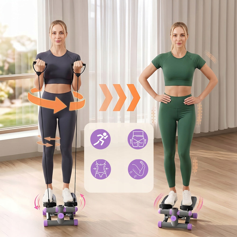 MINI STEPPER MONITOR LCD RESISTANCE BANDS QUIET FOR TRAINING LEGS, ARMS, HIPS Brand no brand