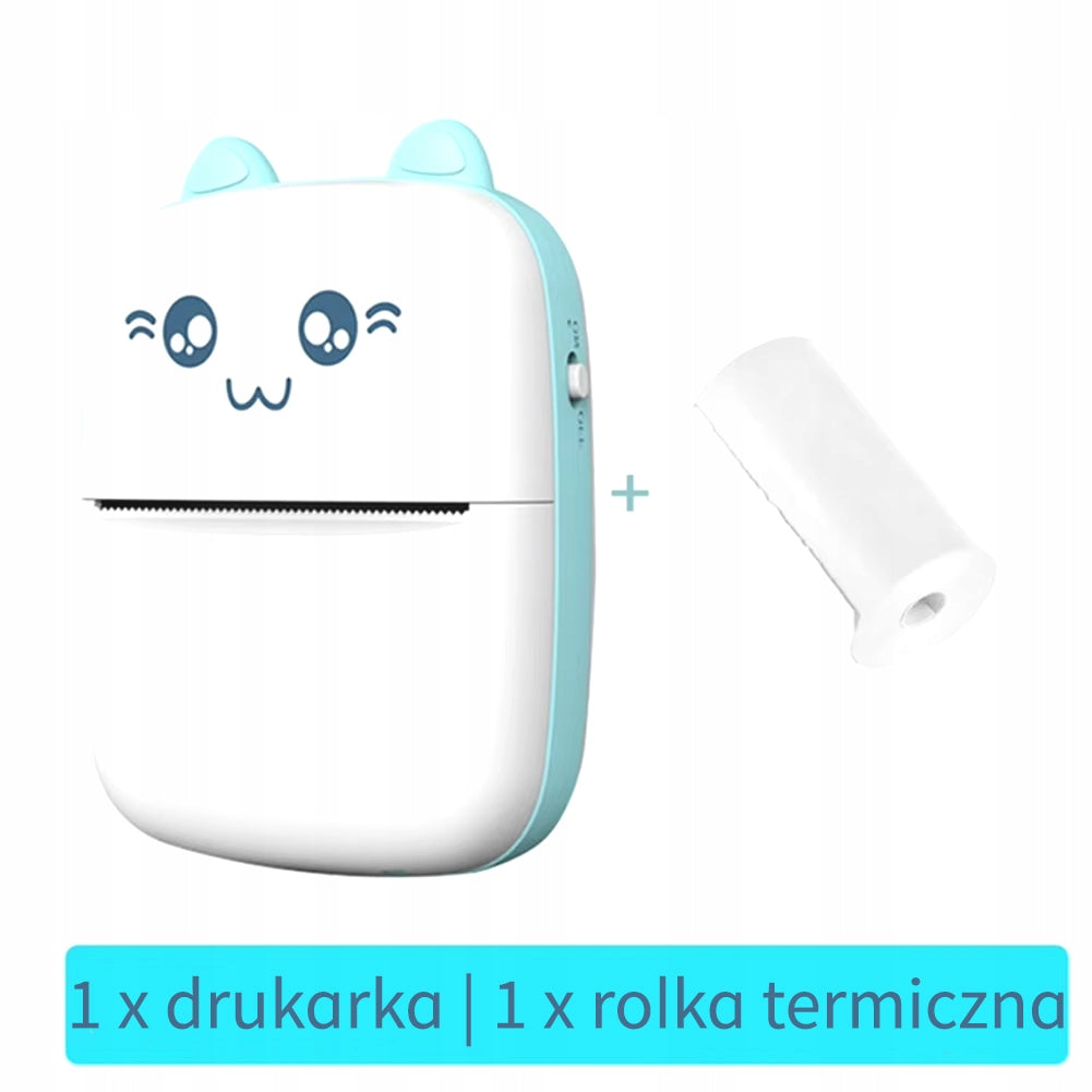 MINI THERMAL PRINTER CAT PORTABLE FOR KIDS FOR NOTE PHOTOS Packaging status original