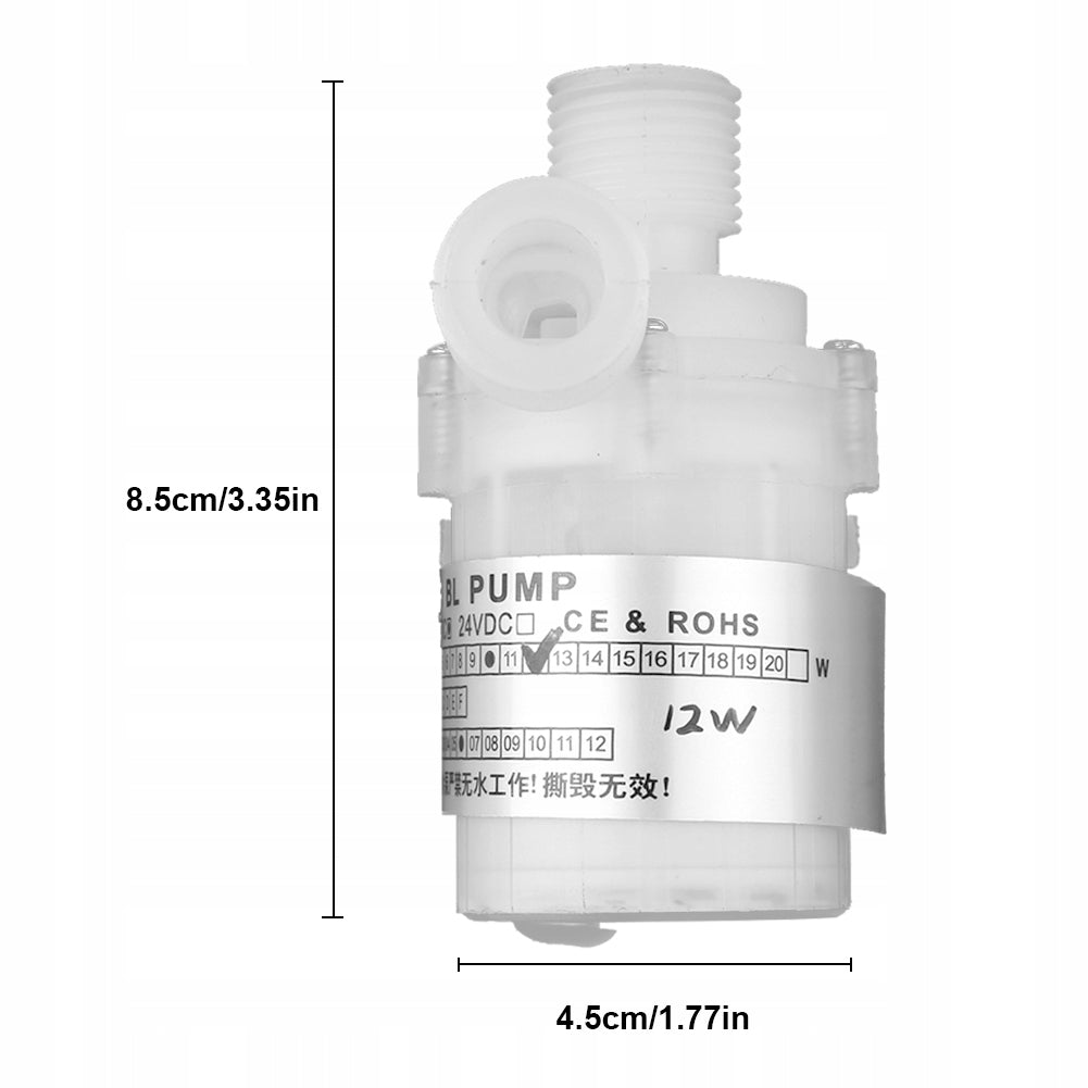 MINI WATER PUMP QUIET DC 12V 12W 7,5 L/m WHITE BRUSHLESS EAN (GTIN) 4016641382852