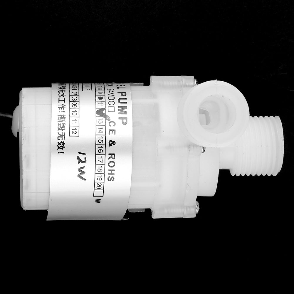 MINI WATER PUMP QUIET DC 12V 12W 7,5 L/m WHITE BRUSHLESS Manufacturer code GS03448