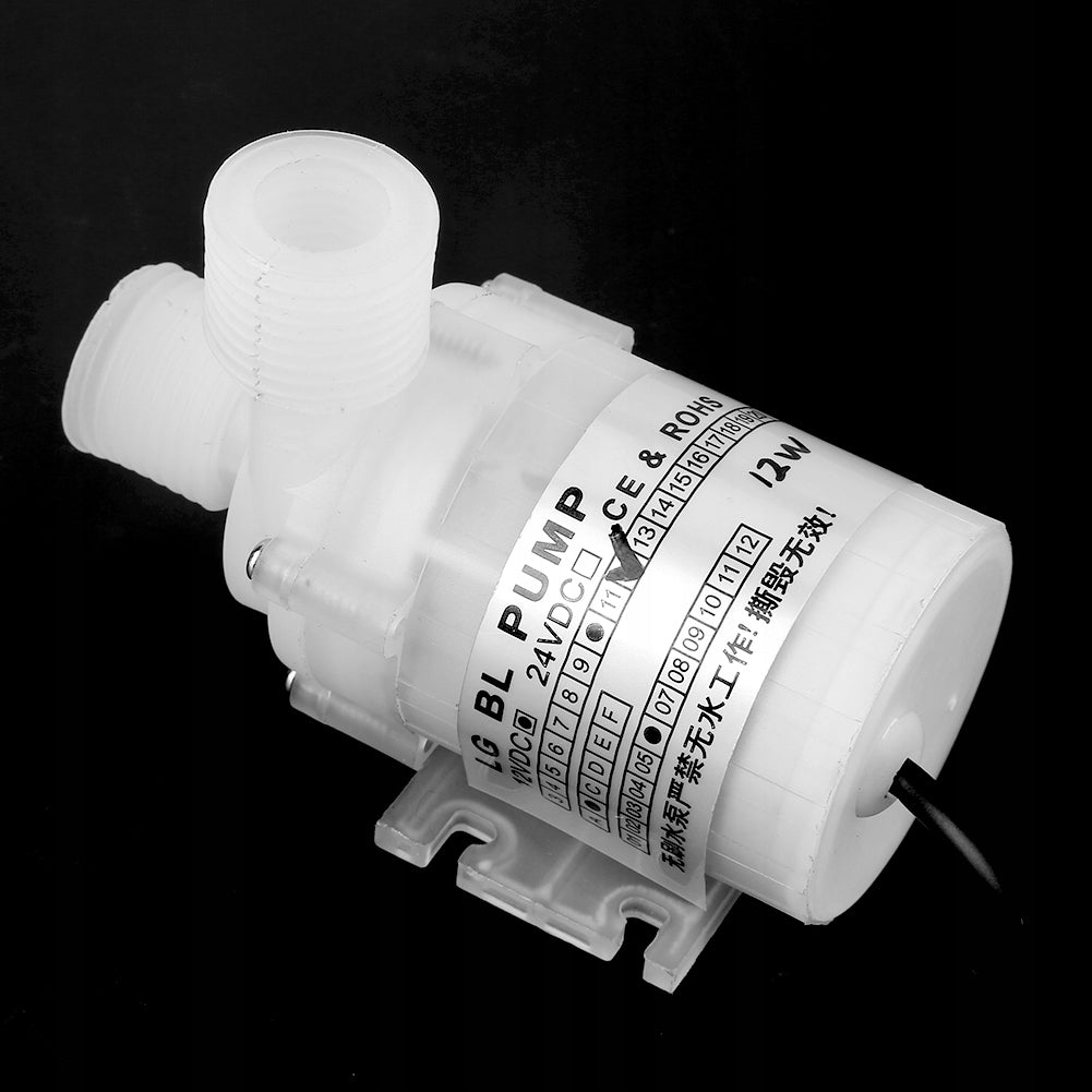 MINI WATER PUMP QUIET DC 12V 12W 7,5 L/m WHITE BRUSHLESS Product weight with unit packaging 0.17 kg
