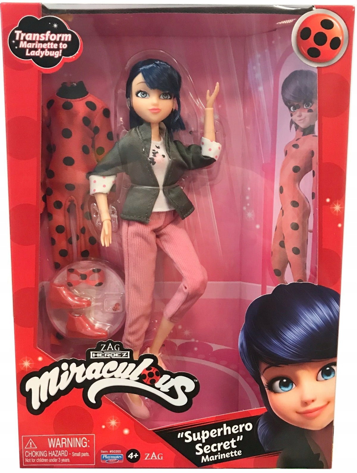 MIRACULOUS LADYBUG AND BLACK CAT MARINETTE DOLL LADYBUG OUTFIT ACCESSORIES EAN (GTIN) 0043377503552