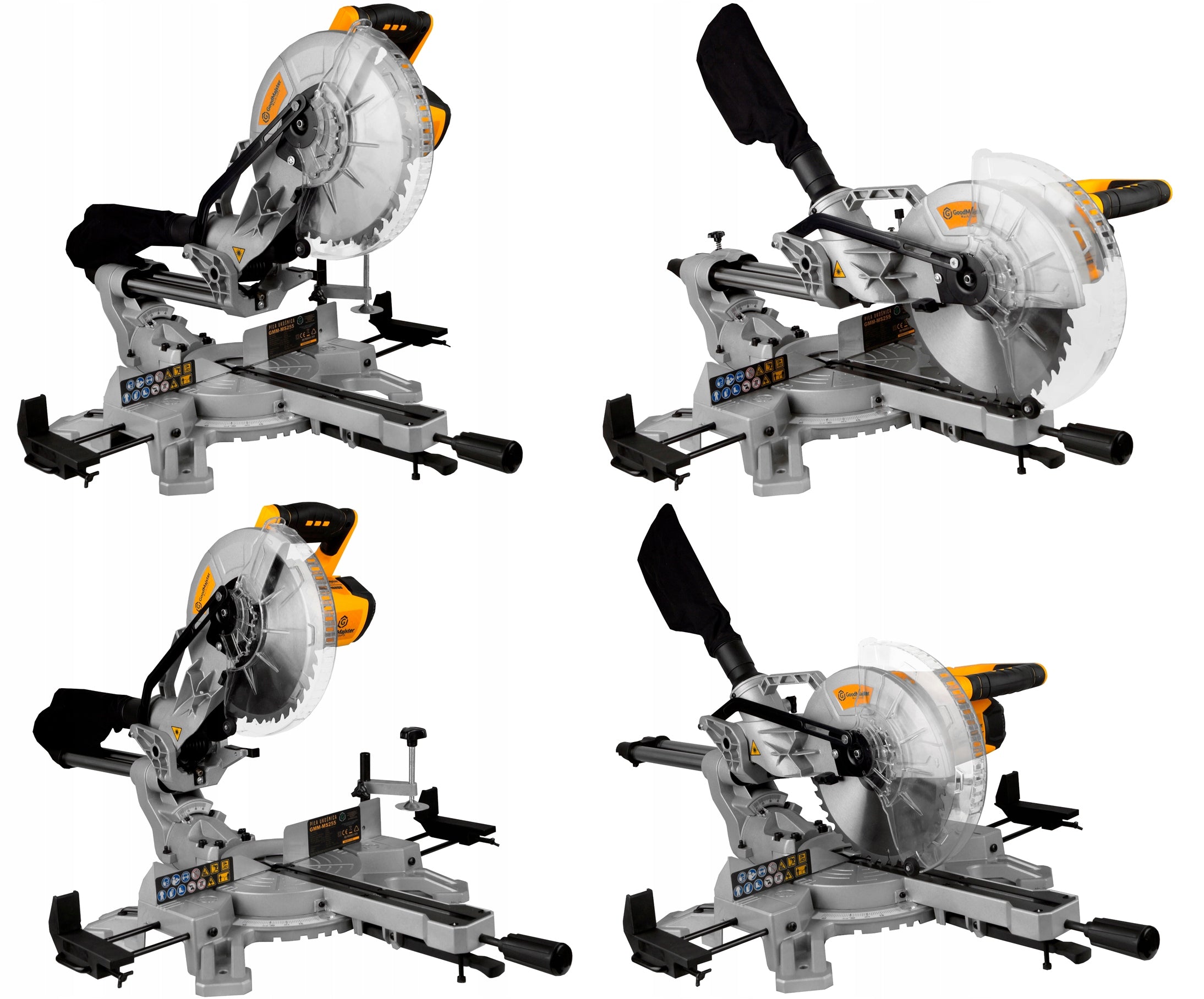 MITER SAW WITH FEED Laser BEVEL SAW Cap 2000W 255mm GMM-MS255 Brand GoodMajster