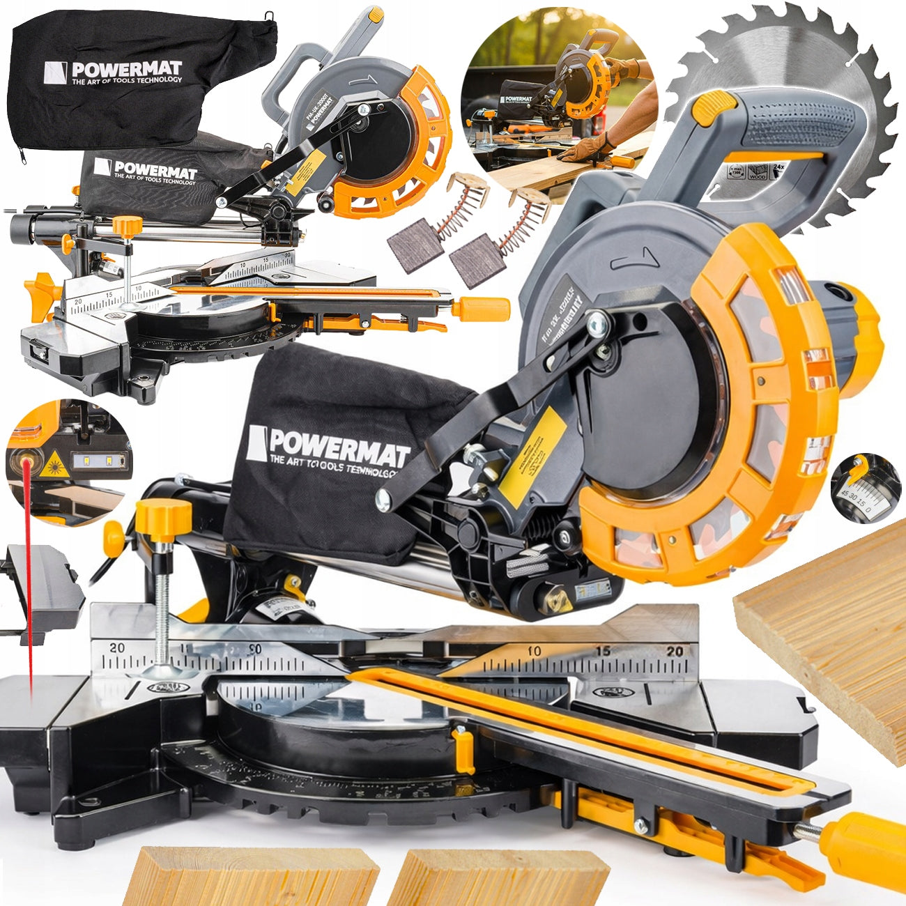 MITER SAW WITH FEED MITER SAW WOOD CUTTER 210MM LASER 2000W