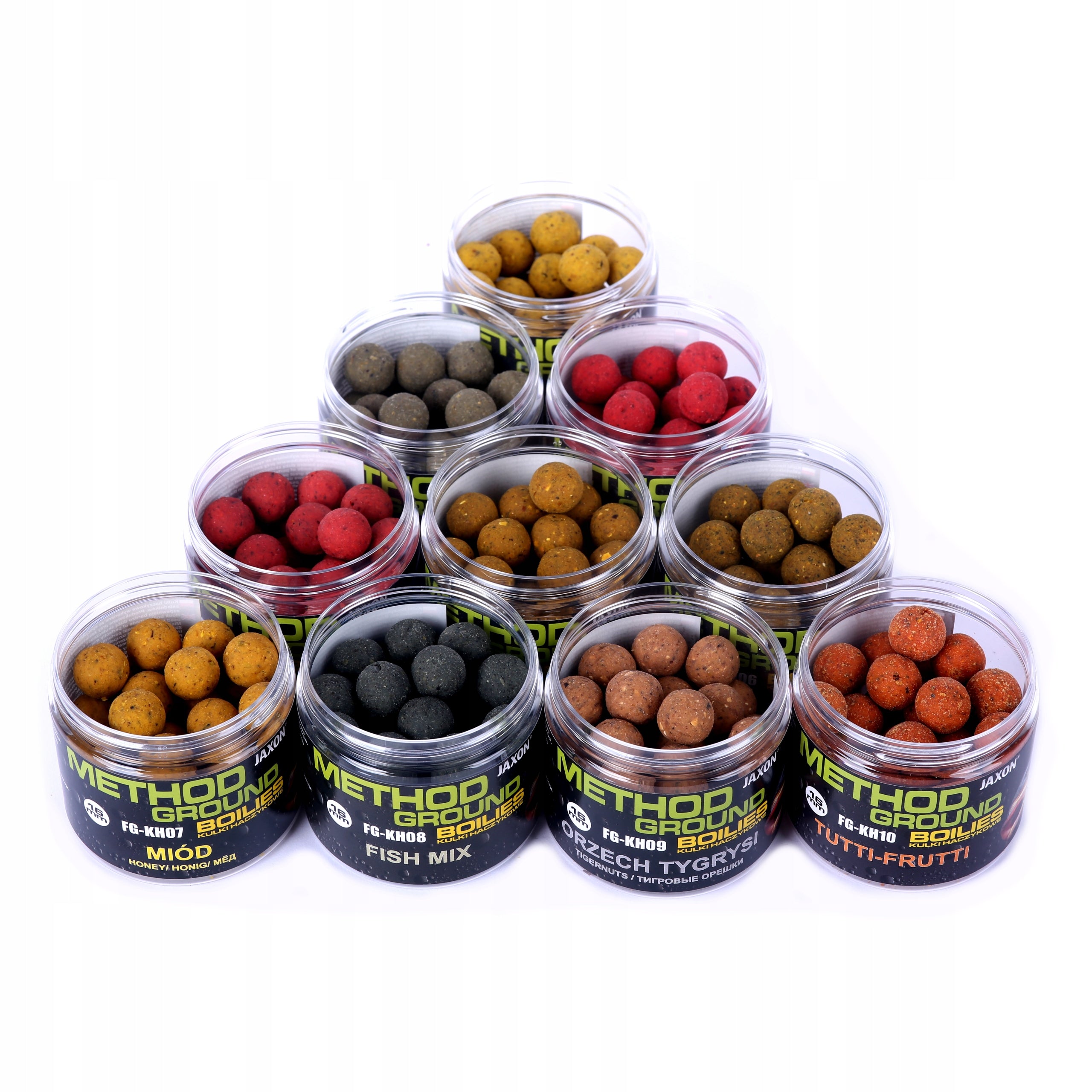MIX OF FLAVORS SET OF 10x PROTEIN BALLS Carp 16mm JAXON Manufacturer code Zestaw Kulek KH01 - KH10