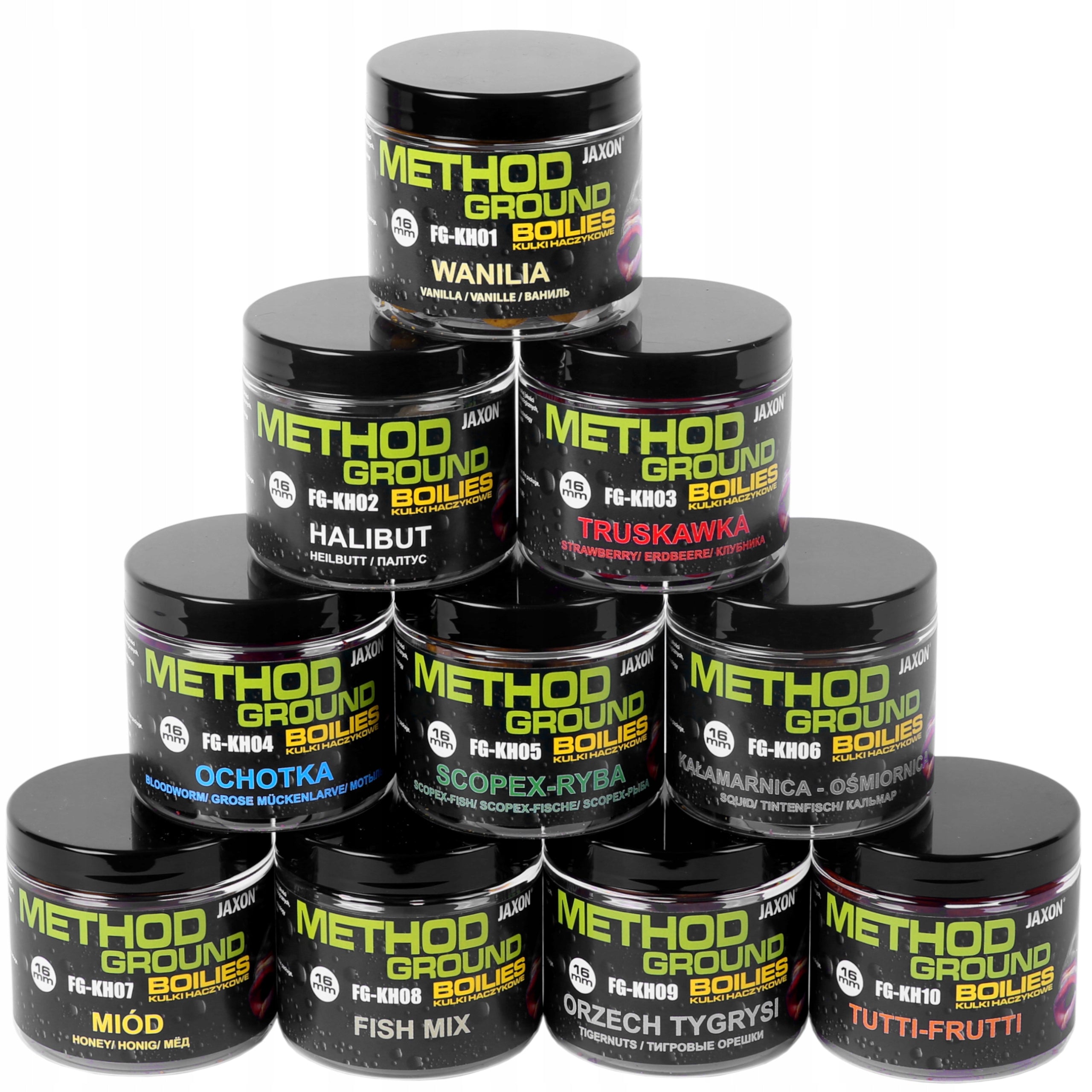MIX OF FLAVORS SET OF 10x PROTEIN BALLS Carp 16mm JAXON