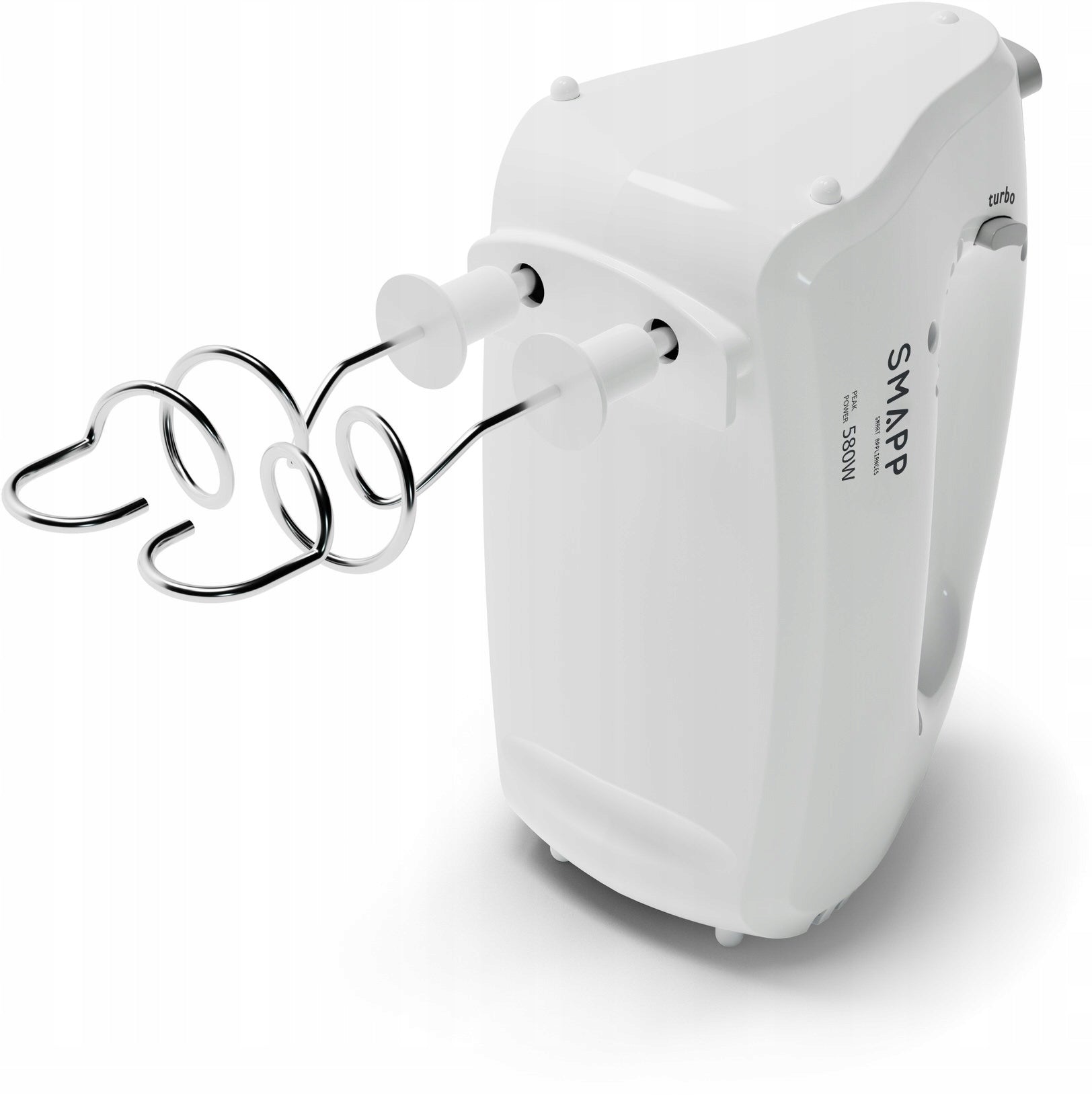 MIXER WITH CAP AND CUP Smapp 451.5 580W Turbo 5 Speeds White Brand SMAPP