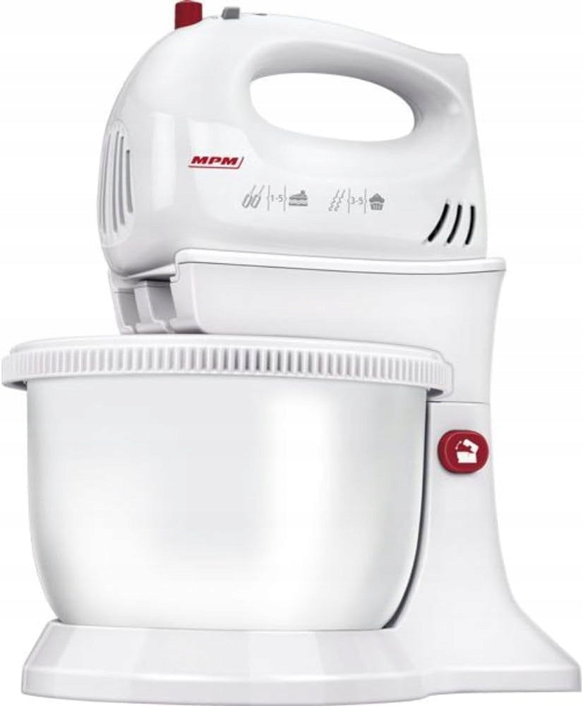 MIXER WITH ROTARY BOWL 750W 5 SPEED TURBO WHISK HOOKS 3,4L WHITE EAN (GTIN) 5905874743419