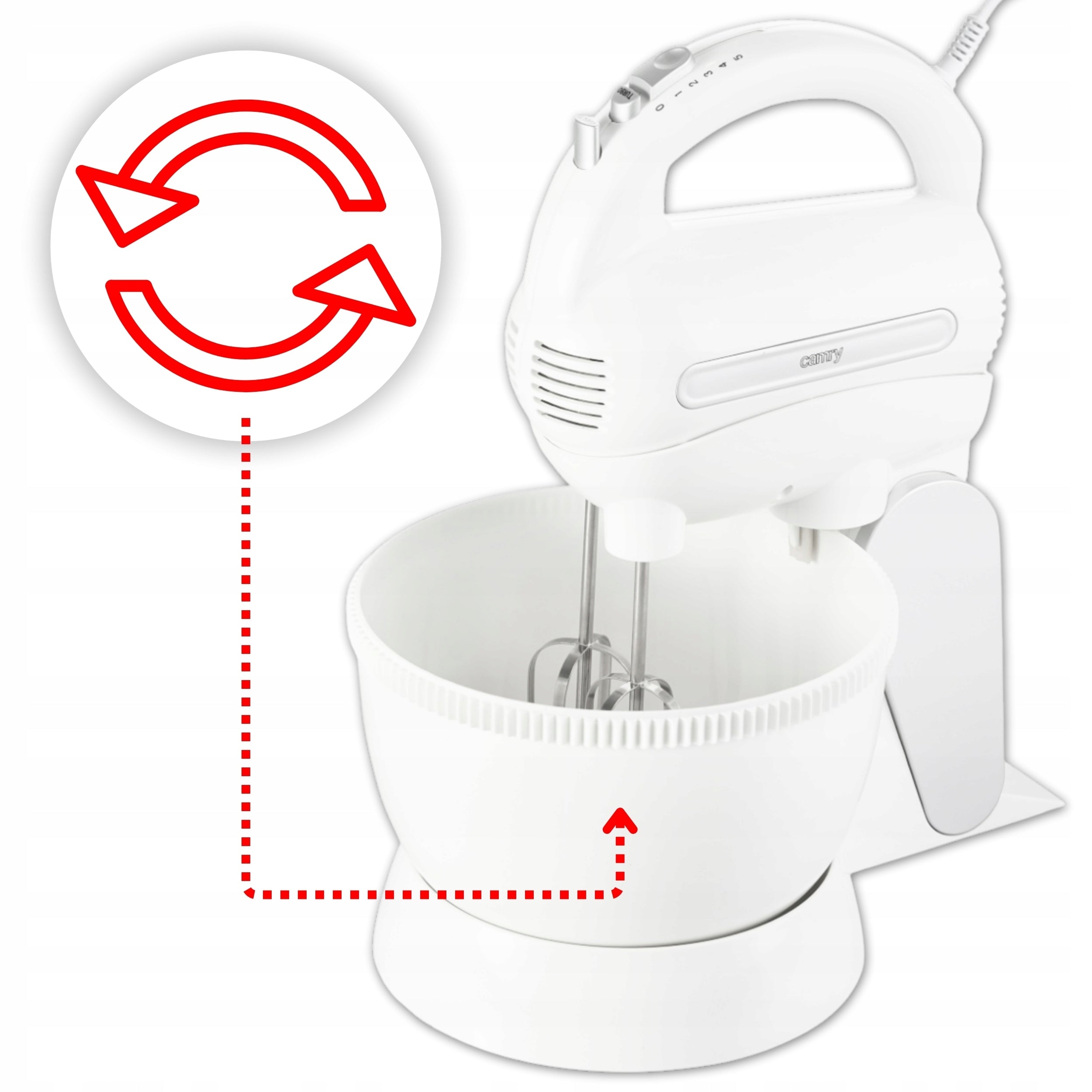 MIXER WITH ROTARY BOWL MANUAL PLANETARY ROBOT KITCHEN TURBO 5 SPEED Packaging status original