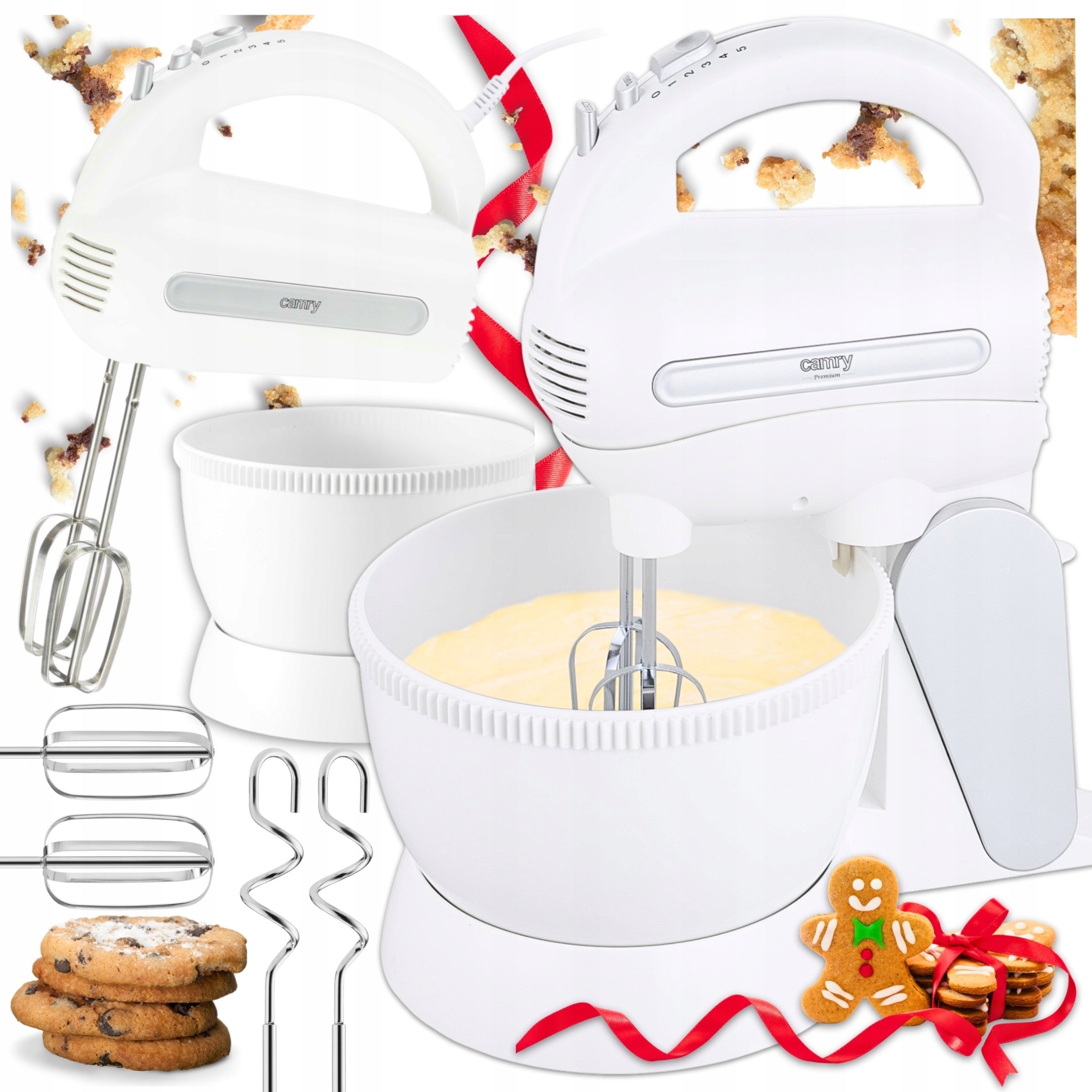 MIXER WITH ROTARY BOWL MANUAL PLANETARY ROBOT KITCHEN TURBO 5 SPEED