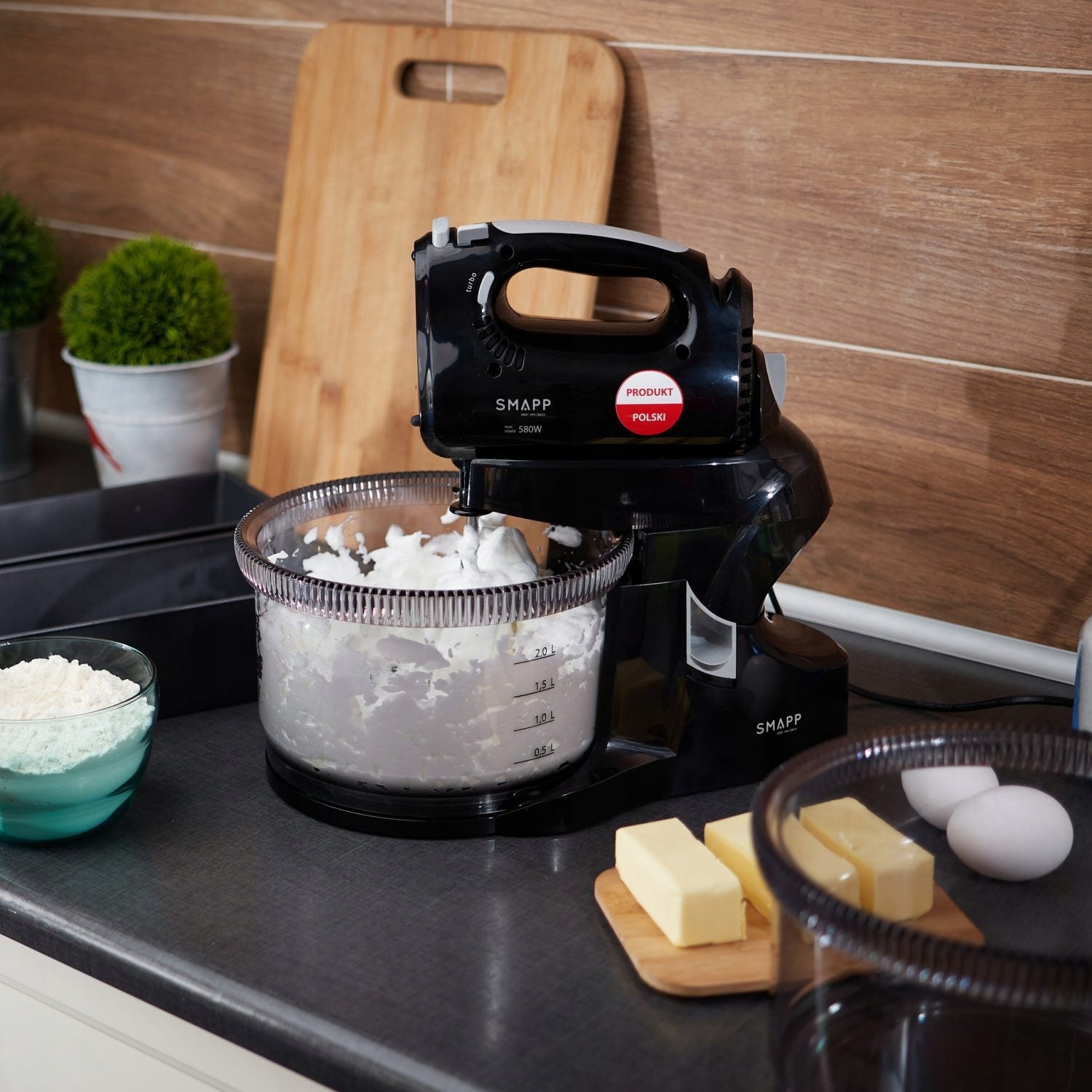 MIXER WITH TWO BOWLS 451.88 SMAPP 580W Polish PRODUCT HAND MIXER Manufacturer code 451.88 CZARNY
