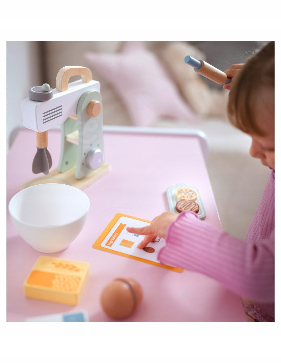 MIXER WOODEN FOOD PROCESSOR PASTEL SET FOR KITCHEN ACCESSORIES WOOPIE Manufacturer code 53491