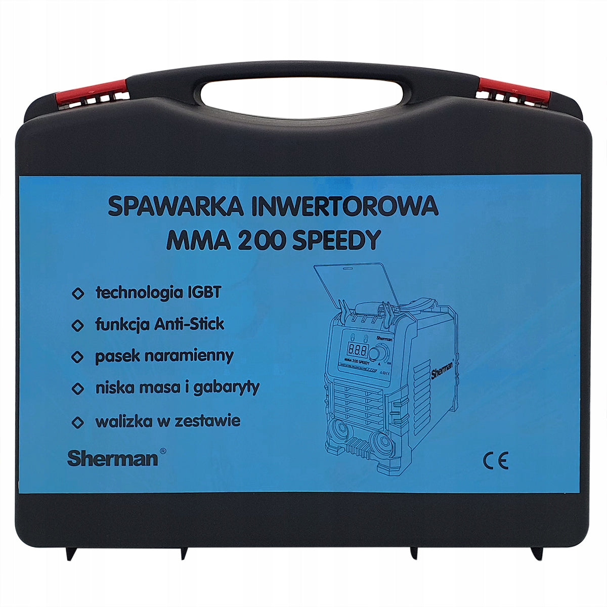 MMA 200 SPEEDY inverter welder with Sherman suitcase Model 7811745