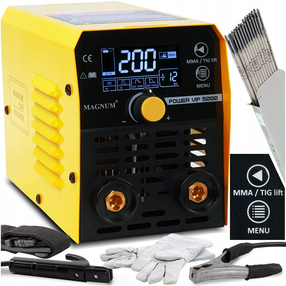 MMA inverter welder Magnum VIP 5000 Synergy TIG 230V 200A VRD SET