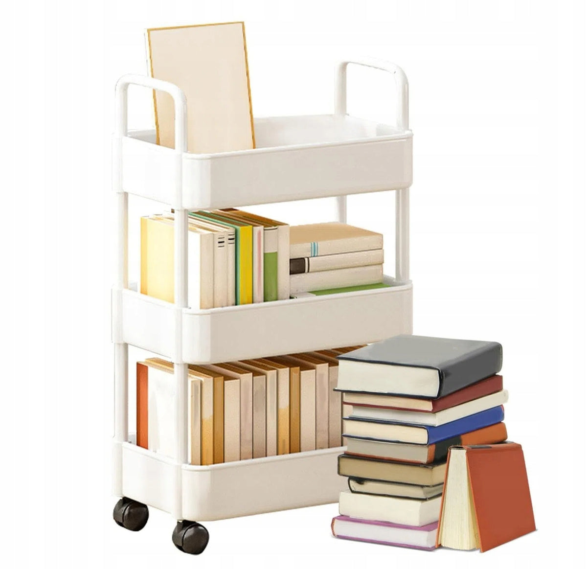 MOBILE BAR ON WHEELS KITCHEN RACK TABLE BATHROOM TROLLEY 3 LEVEL