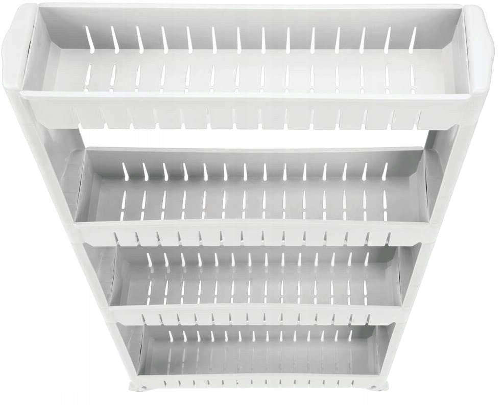 MOBILE BATHROOM CABINET KITCHEN BOOKCASE ON WHEELS SHELF WHITE NARROW Brand Gockowiak