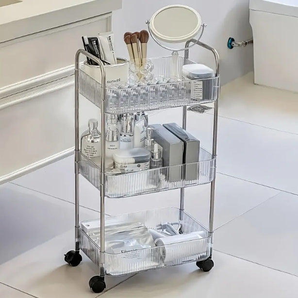 MOBILE BOOKCASE TABLE SHELVES FOR KITCHEN OFFICE LIVING ROOM FOR VEGETABLES FRUIT Acrylic Brand no brand