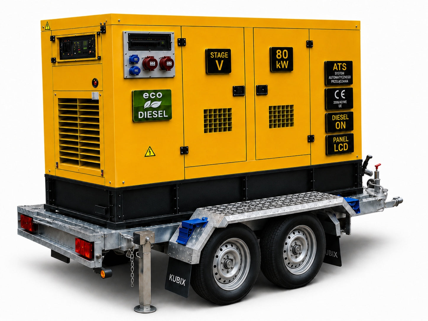 MOBILE GENERATOR SET GENEZO 80 KW 3-F 80 KW,100 KVA ATS (SZR) Manufacturer code GFM2-80KW
