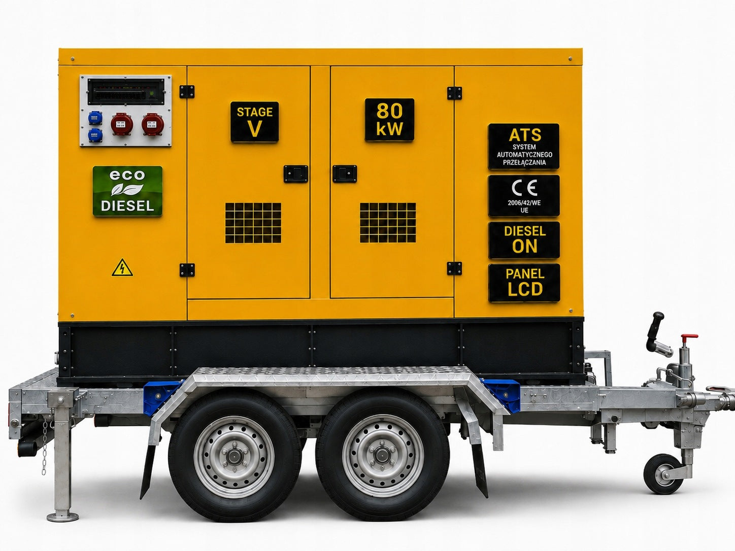 MOBILE GENERATOR SET GENEZO 80 KW 3-F 80 KW,100 KVA ATS (SZR) Packaging status original