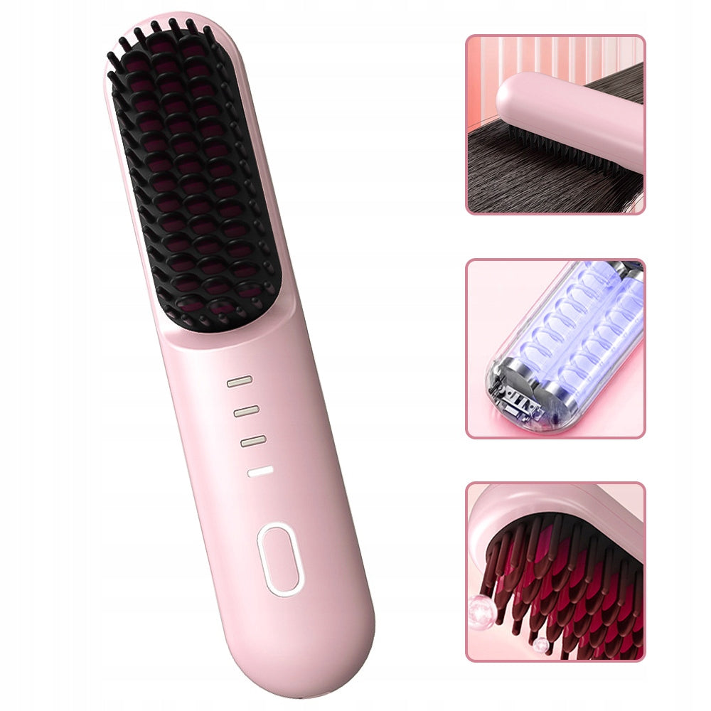 MOBILE HAIR STRAIGHTENING BRUSH MINI STRAIGHTENER USB TRAVEL Brand no brand