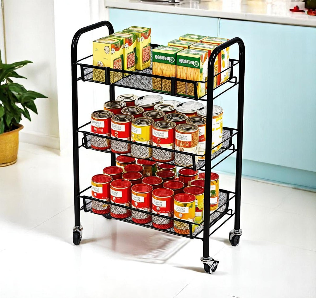MOBILE RACK KITCHEN TROLLEY BATHROOM SHELF ON WHEELS FOR BATHROOM KITCHEN EAN (GTIN) 5905658363147