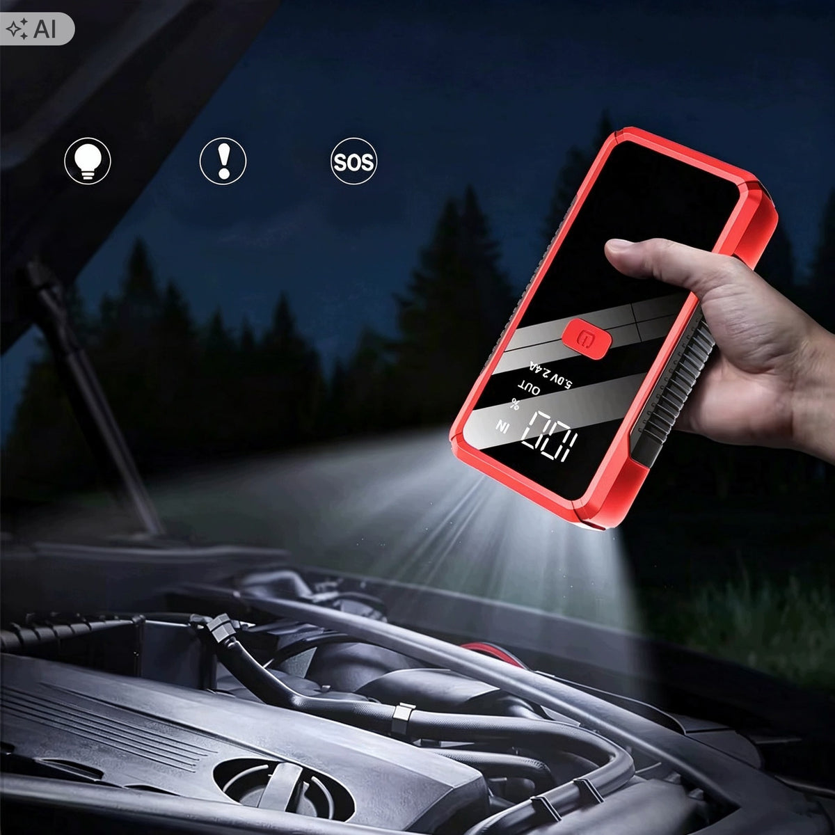 MOCNY ROZRUSZNIK BOOSTER ROZRUCH 12V 2000A POWERBANK LATARKA Brand EAFC