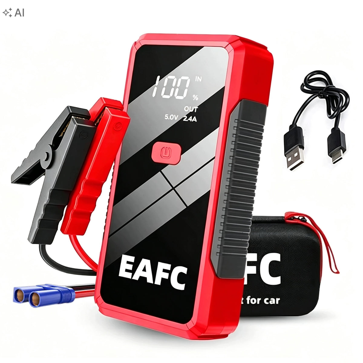 MOCNY ROZRUSZNIK BOOSTER ROZRUCH 12V 2000A POWERBANK LATARKA