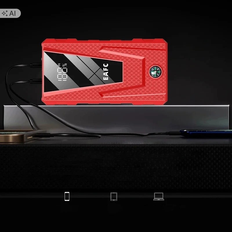 MOCNY rozrusznik JUMP STARTER BOOSTER POWERBANK 1500A LATARKA ZESTAW Brand EAFC