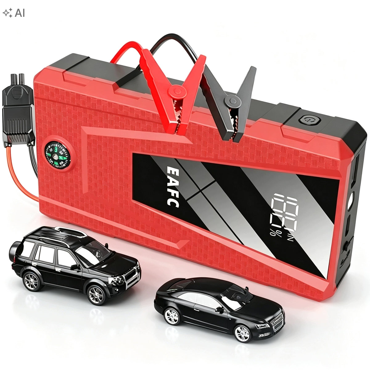MOCNY rozrusznik JUMP STARTER BOOSTER POWERBANK 1500A LATARKA ZESTAW