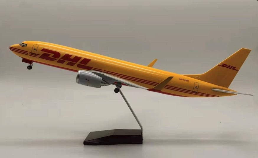 MODEL AIRCRAFT DHL BOEING 737 1:87 LARGE 47 CM REALISTIC WITH CHASSIS Brand no brand