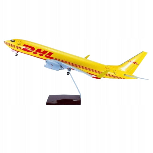 MODEL AIRCRAFT DHL BOEING 737 1:87 LARGE 47 CM REALISTIC WITH CHASSIS
