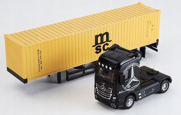 MODEL CAR TIR TRUCK WITH SEMI-TRAILER MERCEDES SCALE 1:43 Packaging status original